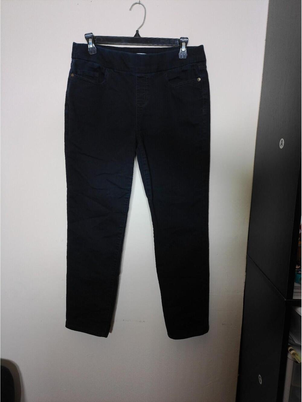 Liz Claiborne‎ Amber Pull On Jeggings Womens Black Size 8P Stretch Denim Pants